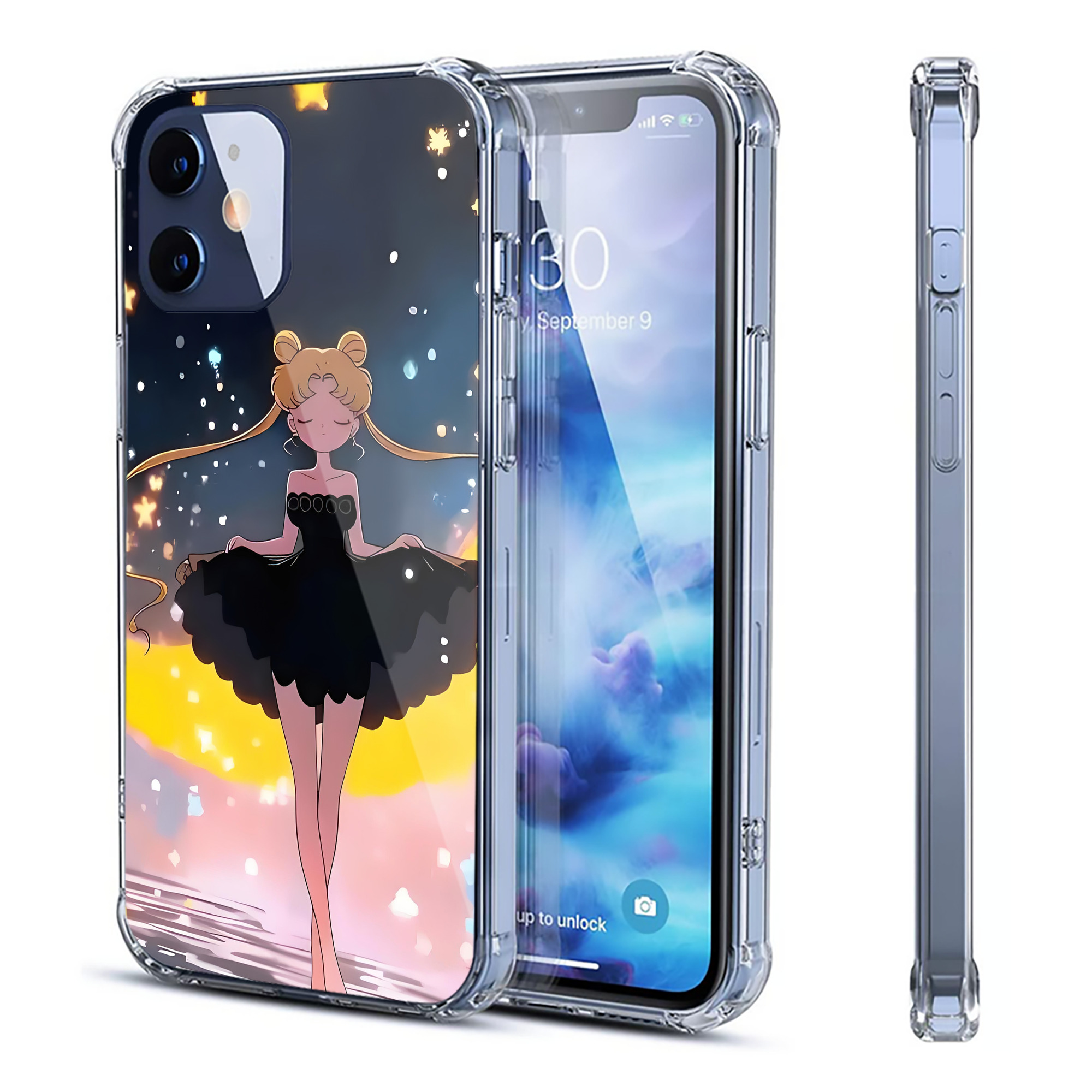 （画像用） 美少女戦士セーラームーン Sailor Moon 【iPhone 12シリーズ対応】透明スマホケース（クリアソフトケース）